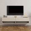 Έπιπλο τηλεόρασης επιτοίχιο Arges Megapap χρώμα travertine 140x29,6x30εκ.