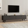 Έπιπλο τηλεόρασης Paris Megapap χρώμα ανθρακί 160x25x35εκ.