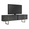 Έπιπλο τηλεόρασης Luxe Megapap χρώμα ανθρακί - χρυσό 180x30x50εκ.