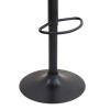 Σκαμπό μπαρ Carmelo Megapap με ρυθμιζόμενο ύψος βελούδο γκρι - βάση μαύρο ματ 45x42x90/113εκ.