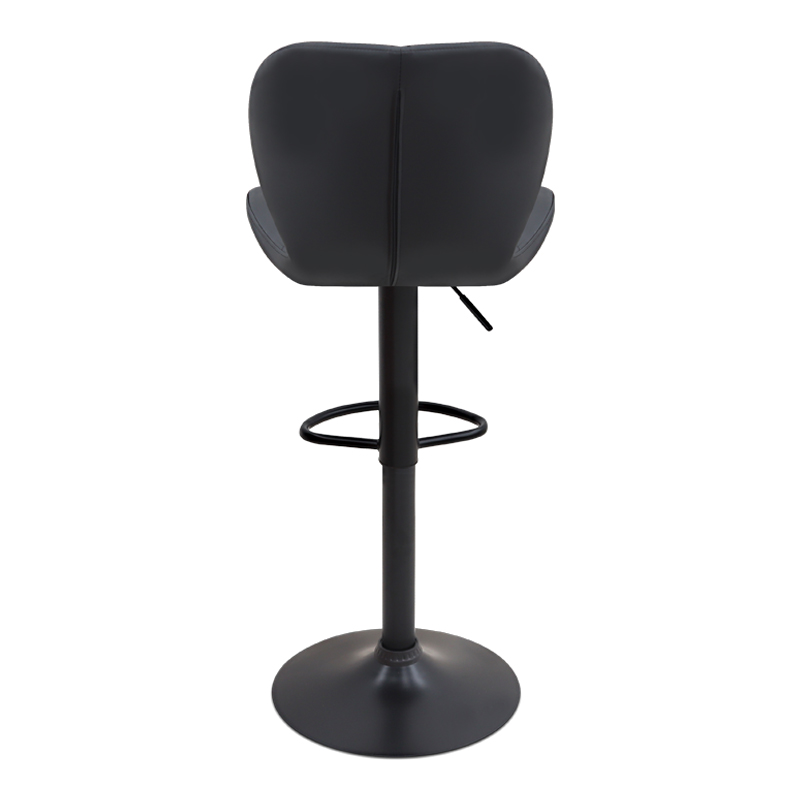 Σκαμπό μπαρ Dolores Megapap με ρυθμιζόμενο ύψος PU μαύρο - βάση μαύρο ματ 45,5x38x89/109εκ.