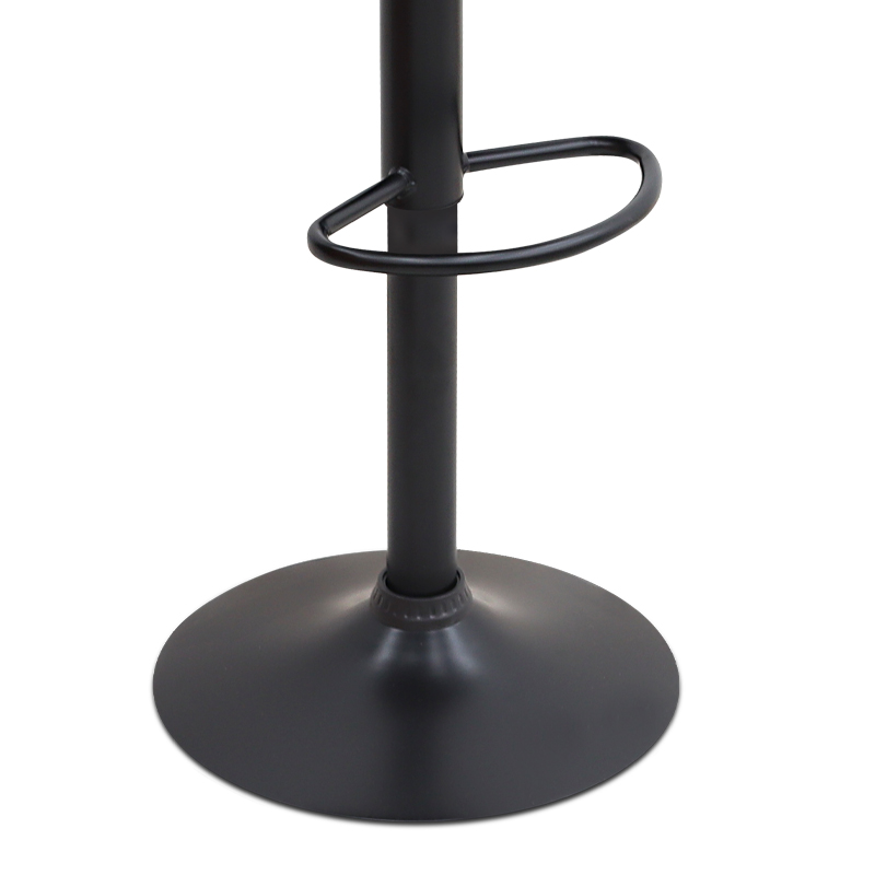 Σκαμπό μπαρ Dolores Megapap με ρυθμιζόμενο ύψος PU μαύρο - βάση μαύρο ματ 45,5x38x89/109εκ.