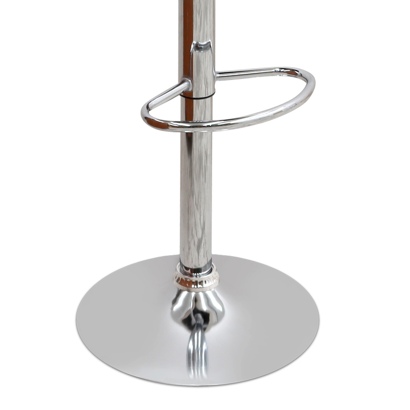 Σκαμπό μπαρ Carmelo Megapap με ρυθμιζόμενο ύψος PU μαύρο - βάση χρωμίου 45x42x90/113εκ.