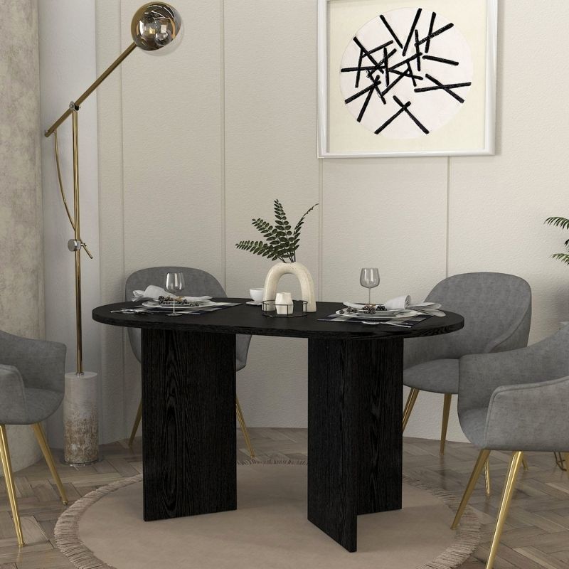 Τραπέζι Cortado Megapap χρώμα sencron black 138x80x75εκ.