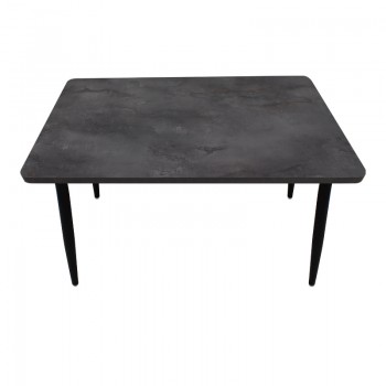 Τραπέζι Levico Megapap Mdf - μεταλλικό χρώμα σκούρο γκρι σκυροδέματος 130x75x75εκ.