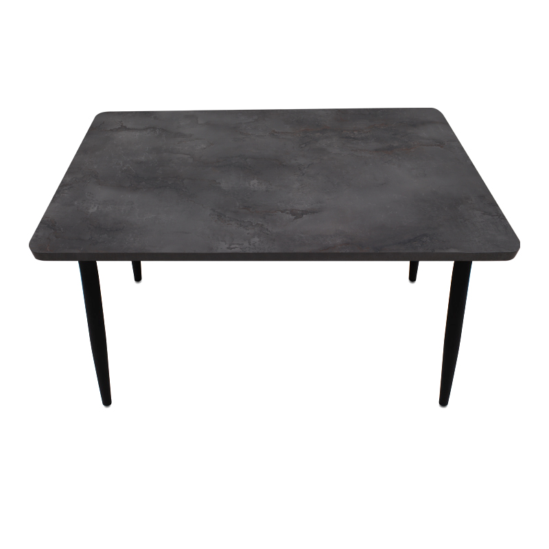 Τραπέζι Levico Megapap Mdf - μεταλλικό χρώμα σκούρο γκρι σκυροδέματος 120x70x75εκ.