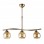 Φωτιστικό οροφής Larissa Megapap E27 μεταλλικό τρίφωτο χρώμα μπρονζέ 65x13x60εκ.