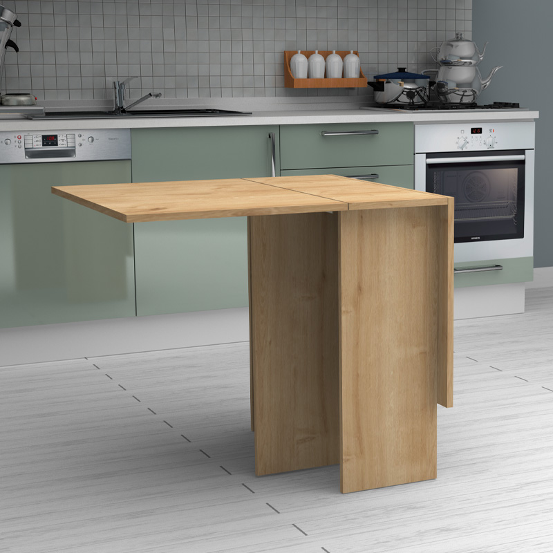 Τραπέζι Pepe Megapap επεκτεινόμενο χρώμα φυσικό οξιάς 28(56+56)x77x75εκ.