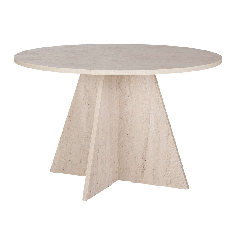 Τραπέζι Virela Megapap χρώμα travertine Ø120x75εκ.