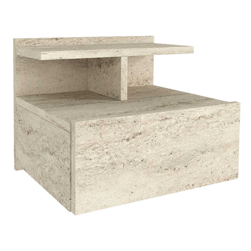 Κομοδίνο επιτοίχιο Mislina Megapap χρώμα travertine 40x33,2x32εκ.