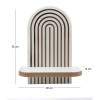 Ραφιέρα τοίχου Artwill Megapap Mdf χρώμα λευκό - oak 26x13x35εκ.