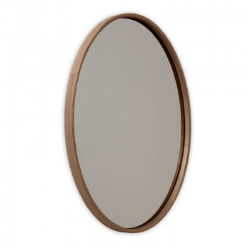 Καθρέπτης τοίχου Cloudy Megapap ξύλο χρώμα καρυδί 45x4x60εκ.