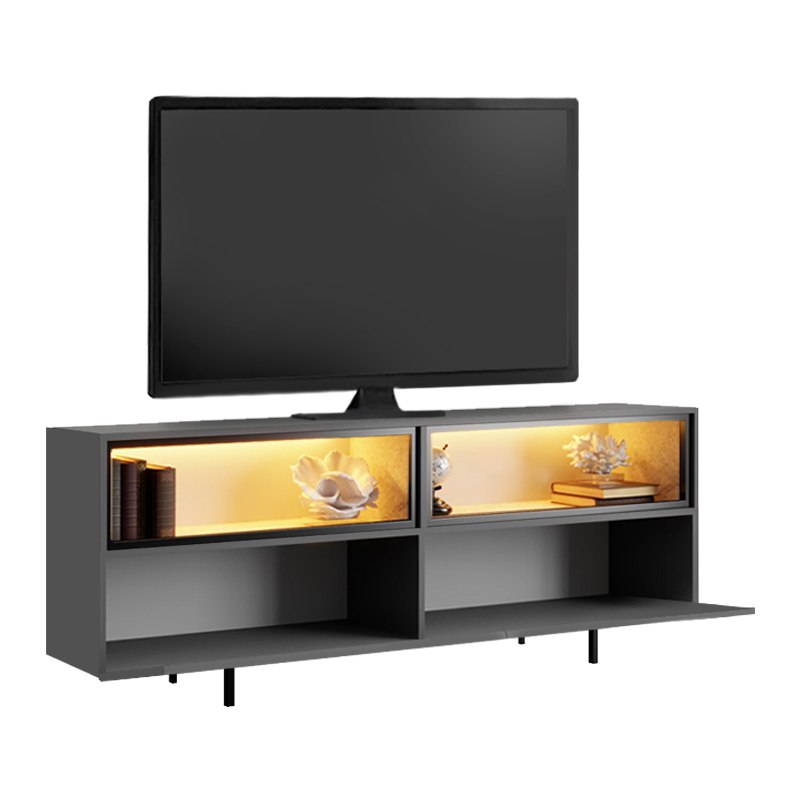 Έπιπλο τηλεόρασης Eco Megapap με Led Rgb χρώμα ανθρακί 180x32x67εκ.