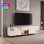Έπιπλο τηλεόρασης Norm Megapap με Led Rgb χρώμα λευκό - χρυσό 180x32x55εκ.