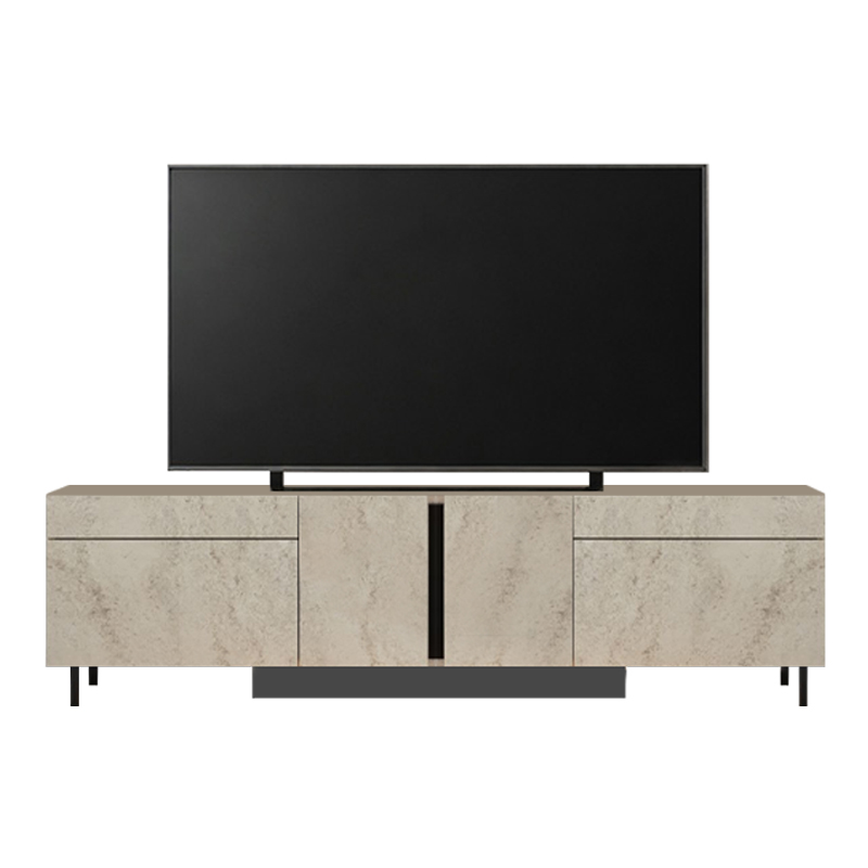 Έπιπλο τηλεόρασης Arlen Megapap με Led Rgb χρώμα travertine 180x32x50εκ.