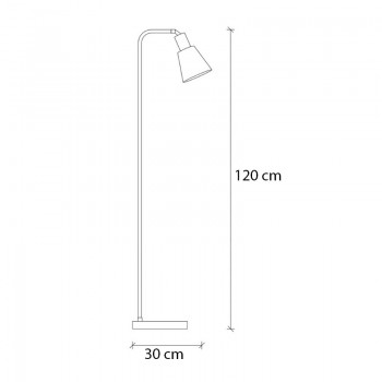 Φωτιστικό δαπέδου Balbin Megapap E27 μεταλλικό χρώμα μαύρο - χρυσό vintage Ø30x120εκ.