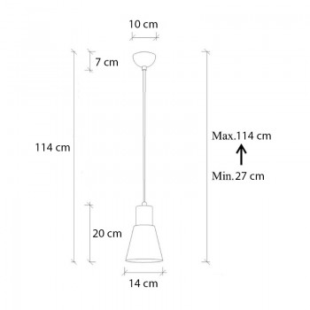 Φωτιστικό οροφής Vinci I Megapap E27 μεταλλικό μονόφωτο χρώμα χάλκινο vintage Ø14x114εκ.