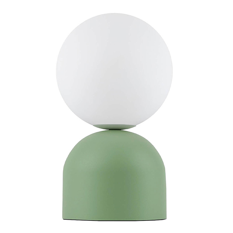 Φωτιστικό επιτραπέζιο Albus Megapap E14 μεταλλικό - γυάλινο χρώμα πράσινο - λευκό Ø13x28εκ.