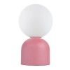 Φωτιστικό επιτραπέζιο Albus Megapap E14 μεταλλικό - γυάλινο χρώμα ροζ - λευκό Ø13x28εκ.