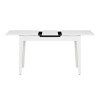 Τραπέζι Trendline Megapap επεκτεινόμενο χρώμα λευκό 120/150x70x75εκ.