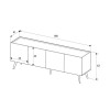 Έπιπλο τηλεόρασης Luna Megapap χρώμα florida oak 180x41x62εκ.
