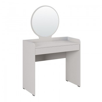 Τουαλέτα με καθρέπτη Curve Megapap χρώμα λευκό του πάγου 90x47x142εκ.