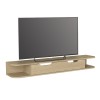 Έπιπλο τηλεόρασης επιτοίχιο Noland Megapap με LED χρώμα rota oak 150x35x19,2εκ.