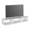 Έπιπλο τηλεόρασης επιτοίχιο Bask Megapap με LED χρώμα λευκό 120x29,6x19,2εκ.