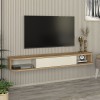 Έπιπλο τηλεόρασης επιτοίχιο Cross Megapap με LED χρώμα sepet oak - sandstone 150x29,6x19,2εκ.