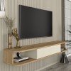 Έπιπλο τηλεόρασης επιτοίχιο Cross Megapap με LED χρώμα sepet oak - sandstone 150x29,6x19,2εκ.