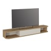 Έπιπλο τηλεόρασης επιτοίχιο Cross Megapap με LED χρώμα sepet oak - sandstone 150x29,6x19,2εκ.