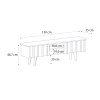 Έπιπλο τηλεόρασης Gemma Megapap χρώμα sepet oak 150x35x46,7εκ.