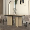 Τραπέζι Lava Megapap χρώμα rota oak - ανθρακί 180x90x76,8εκ.