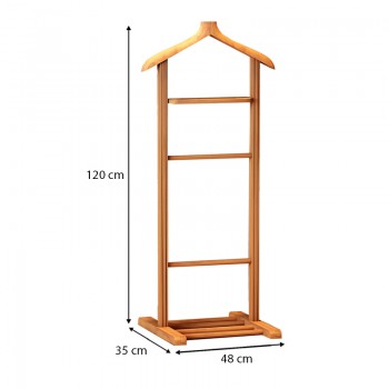 Επιδαπέδια κρεμάστρα Beta Megapap ξύλινη χρώμα φυσικό 48x35x120εκ.