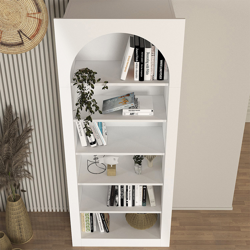 Βιβλιοθήκη Voila Megapap χρώμα λευκό 74x35x180εκ.