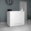 Γραφείο υποδοχής - reception Gemini Megapap χρώμα λευκό 120x70x110εκ.