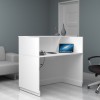 Γραφείο υποδοχής - reception Gemini Megapap χρώμα λευκό 120x70x110εκ.