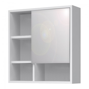 Καθρέπτης μπάνιου Demo Μegapap χρώμα λευκό 60x17,5x60εκ.