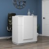 Γραφείο υποδοχής - reception Gemini Megapap χρώμα λευκό 90x50x110εκ.