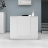 Γραφείο υποδοχής - reception Gemini Megapap χρώμα λευκό 150x70x110εκ.