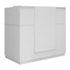 Γραφείο υποδοχής - reception Gemini Megapap χρώμα λευκό 150x70x110εκ.