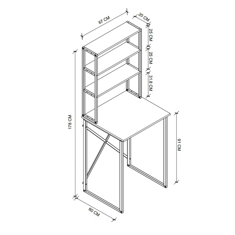Έπιπλο πλυντηρίου Bobby Megapap χρώμα pine oak 67x60x178εκ.