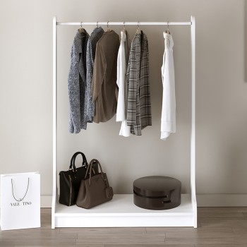 Έπιπλο εισόδου Belgum Megapap χρώμα λευκό 87,3x35x128εκ.