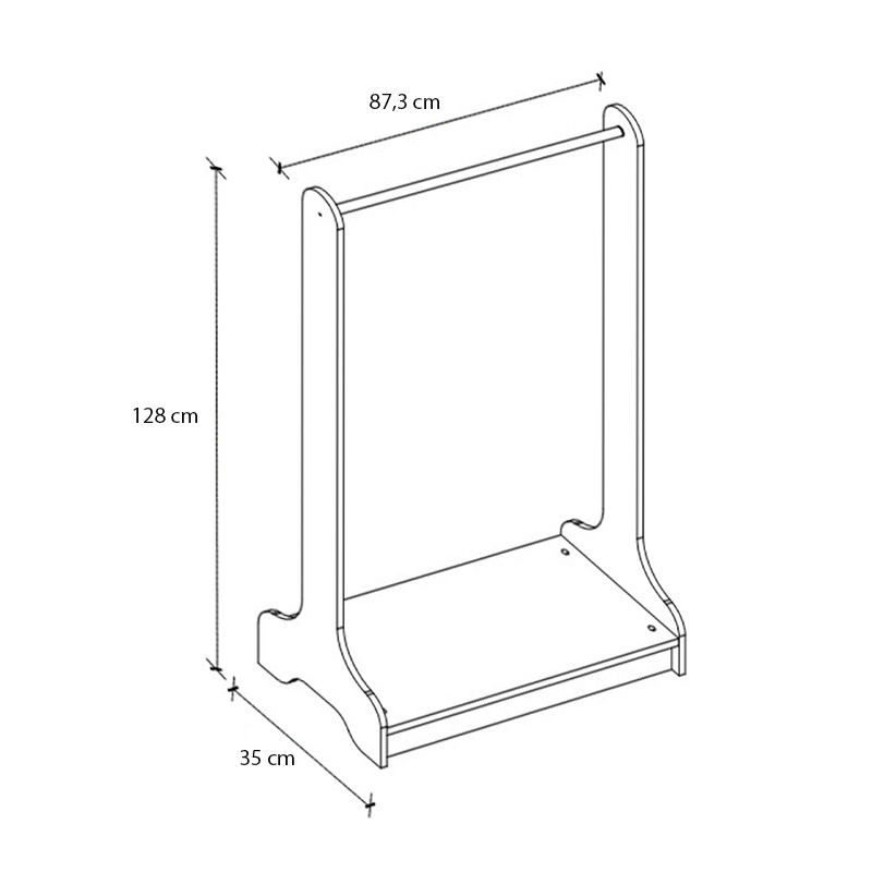 Έπιπλο εισόδου Belgum Megapap χρώμα λευκό 87,3x35x128εκ.