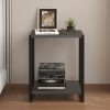 Κομοδίνο Gina Megapap χρώμα ανθρακί - μαύρο 39x30x48εκ.