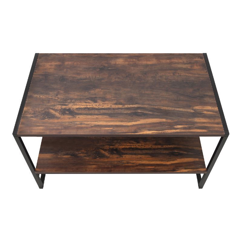 Τραπεζάκι σαλονιού Giza Megapap χρώμα rustic καρυδί 90,2x50,3x50,4εκ.