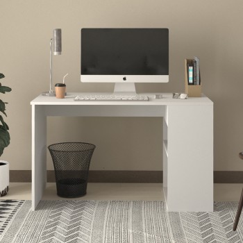 Γραφείο εργασίας Smyrna Megapap χρώμα λευκό 120x60x74,4εκ.