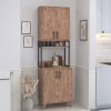 Έπιπλο κουζίνας Sedef Megapap χρώμα pine oak 61x40x202,1εκ.