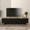 Έπιπλο τηλεόρασης Bohema Megapap χρώμα μαύρο - sepet oak 180x47x45,6εκ.