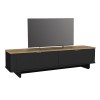 Έπιπλο τηλεόρασης Bohema Megapap χρώμα μαύρο - sepet oak 180x47x45,6εκ.
